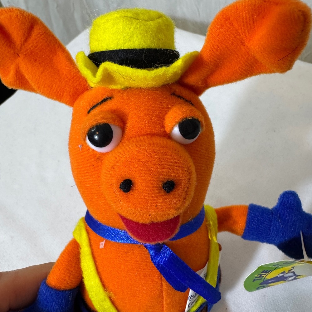 Computoys Collection Plush Toy Unisex 8" Orange Blue Yellow Retro Mascot - Picture 2 of 5